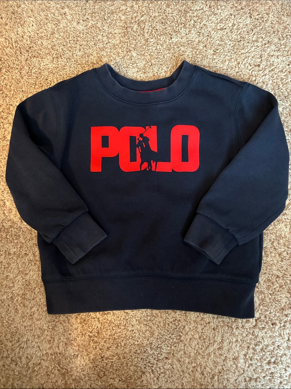 Polo by Ralph Lauren Black Crewneck with Red Logo